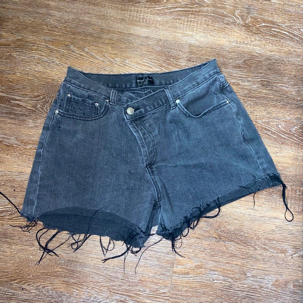 Black jean shorts